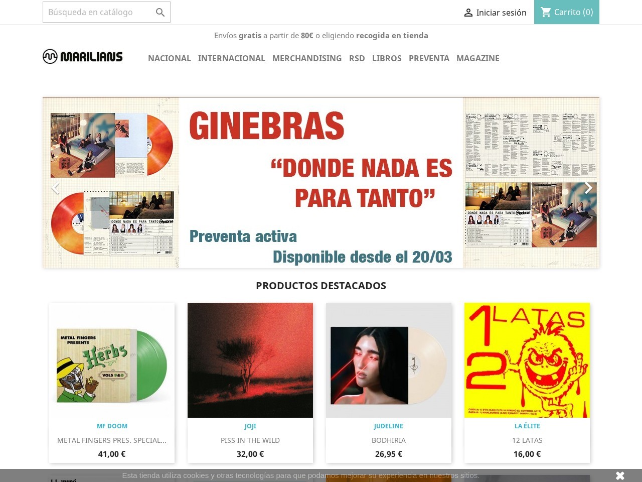 MARILIANS RECORDS — Website Preview