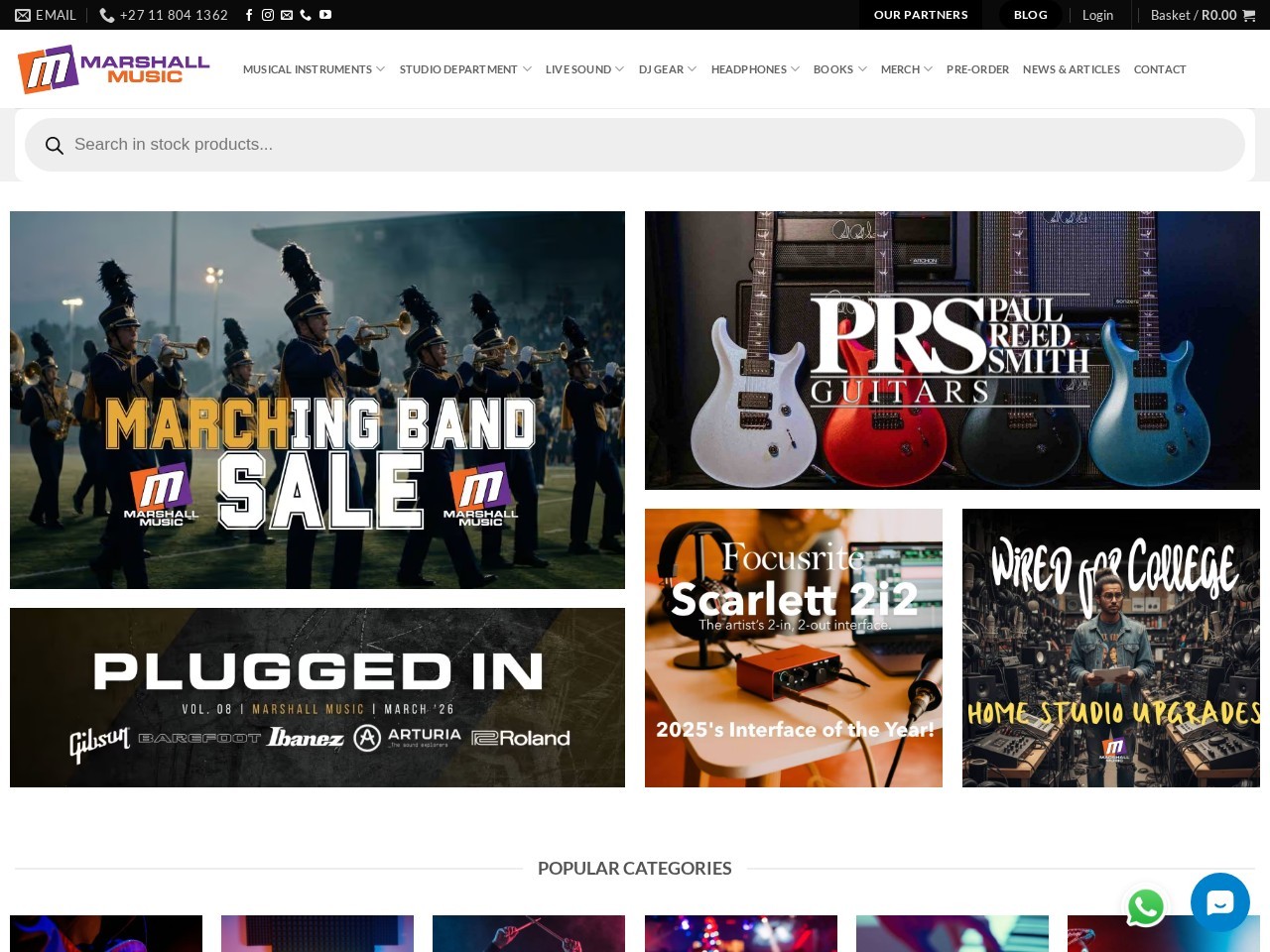 Marshall Music — Website Preview