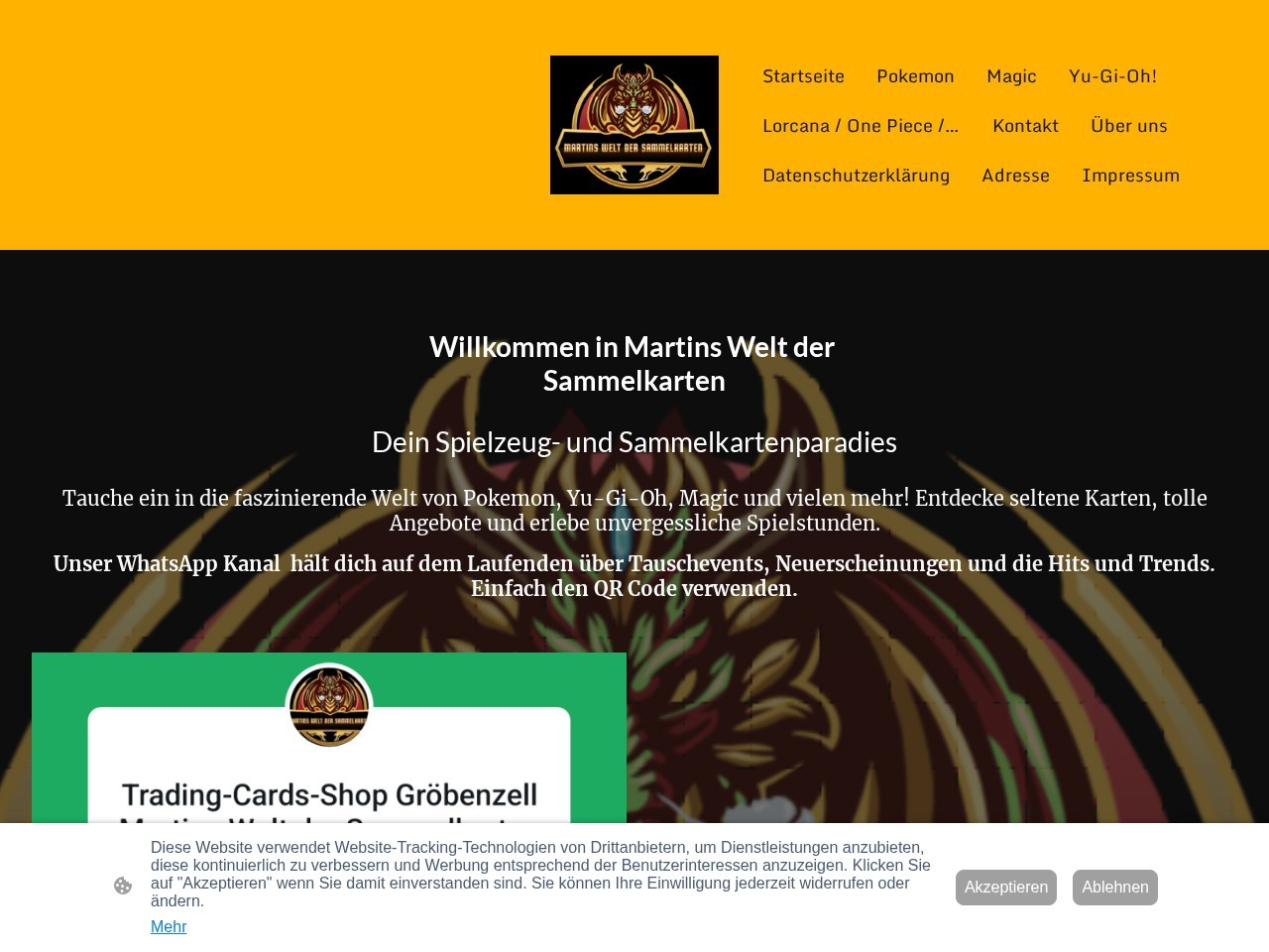 Martins Welt der Sammelkarten — Website Preview