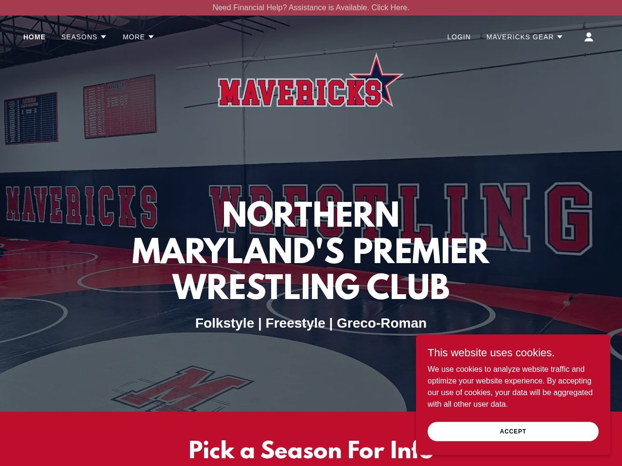 Mavericks Wrestling — Website Preview