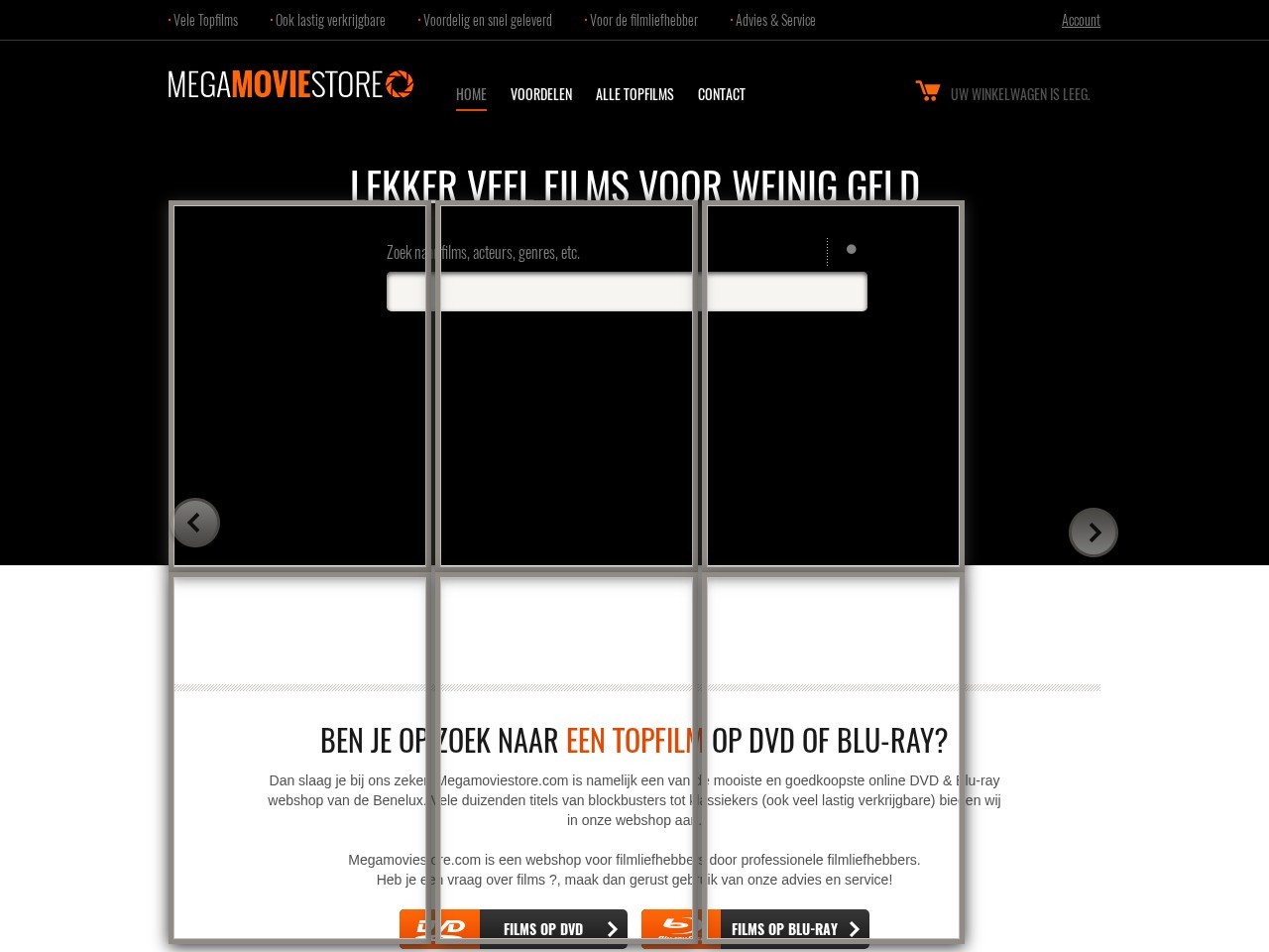 Megamoviestore — Website Preview