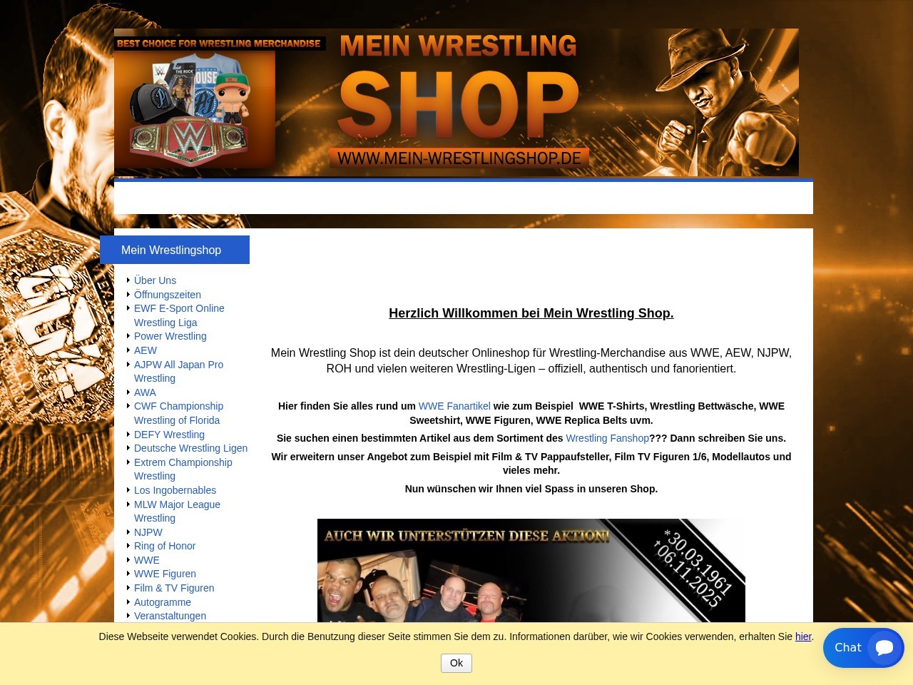 Mein Wrestlingshop — Website Preview