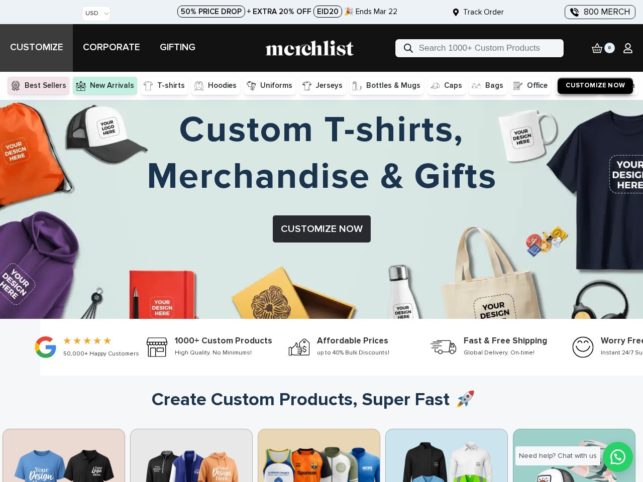 Merchlist — Website Preview
