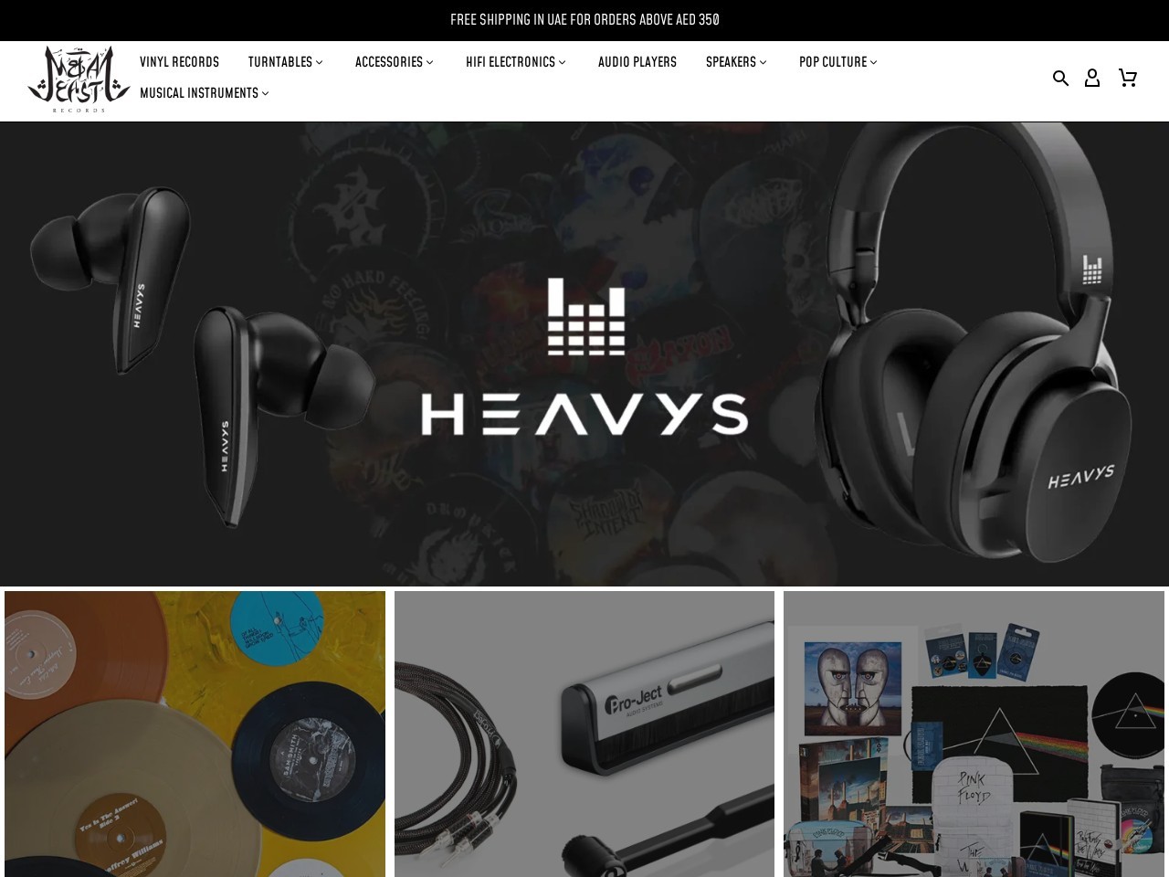 Metal East Records Store — Website Preview