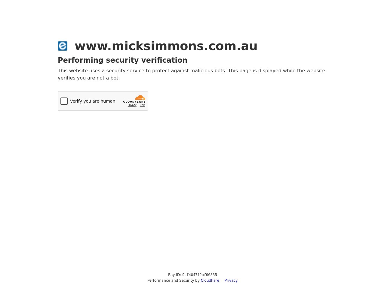 Mick Simmons Sport — Website Preview