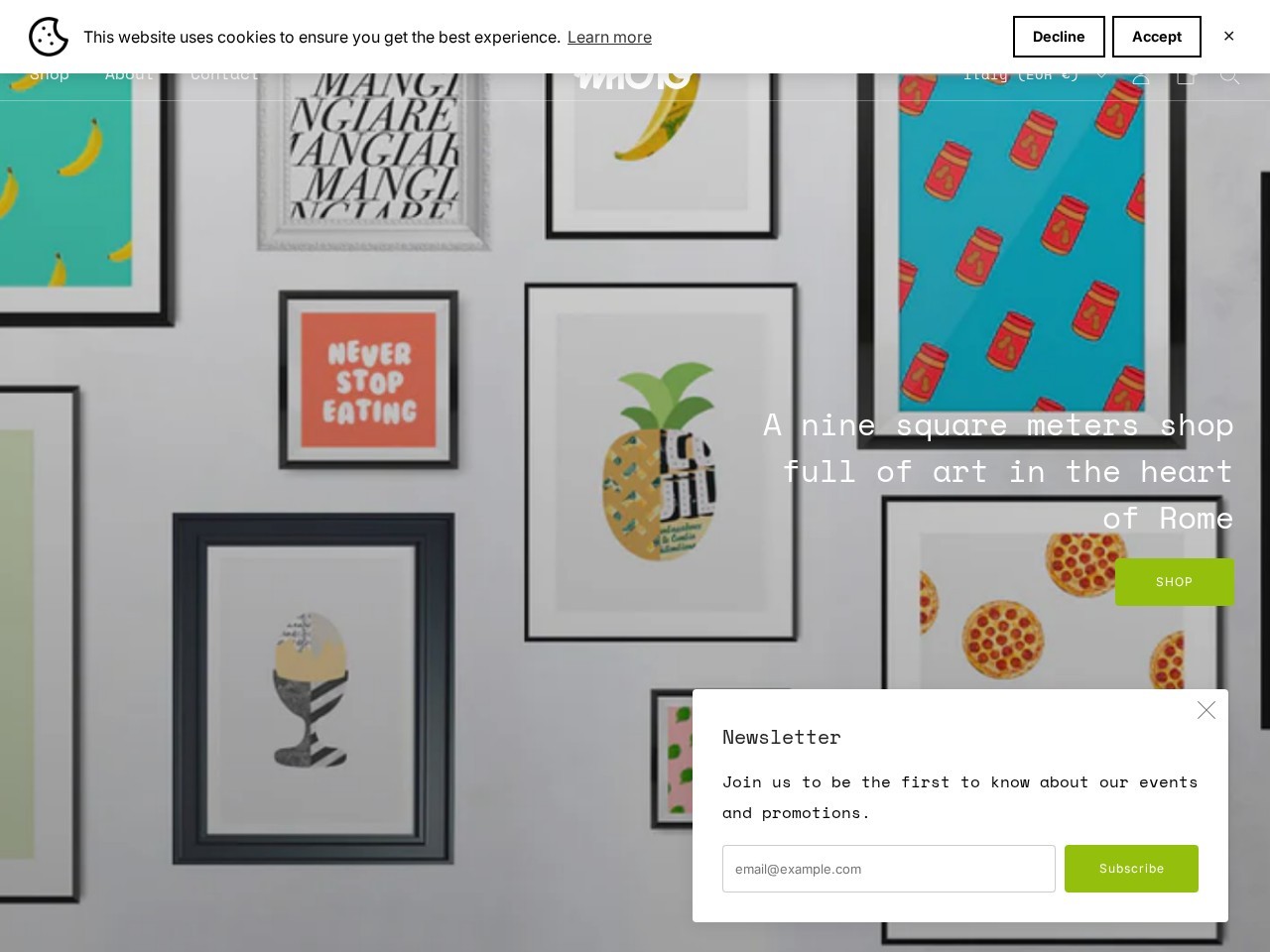 MICRO art shop — Website Preview