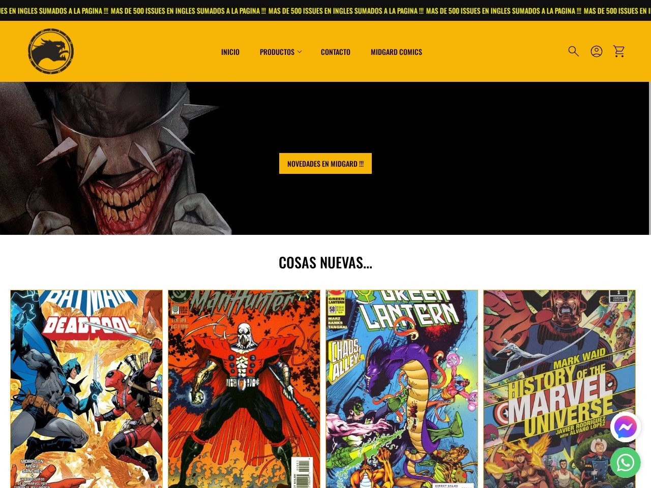 Midgard Comics Tienda — Website Preview