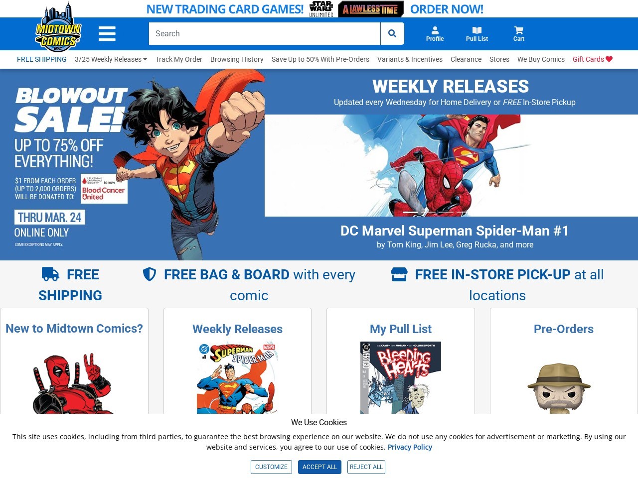 Midtown Comics Times Square — Website Preview