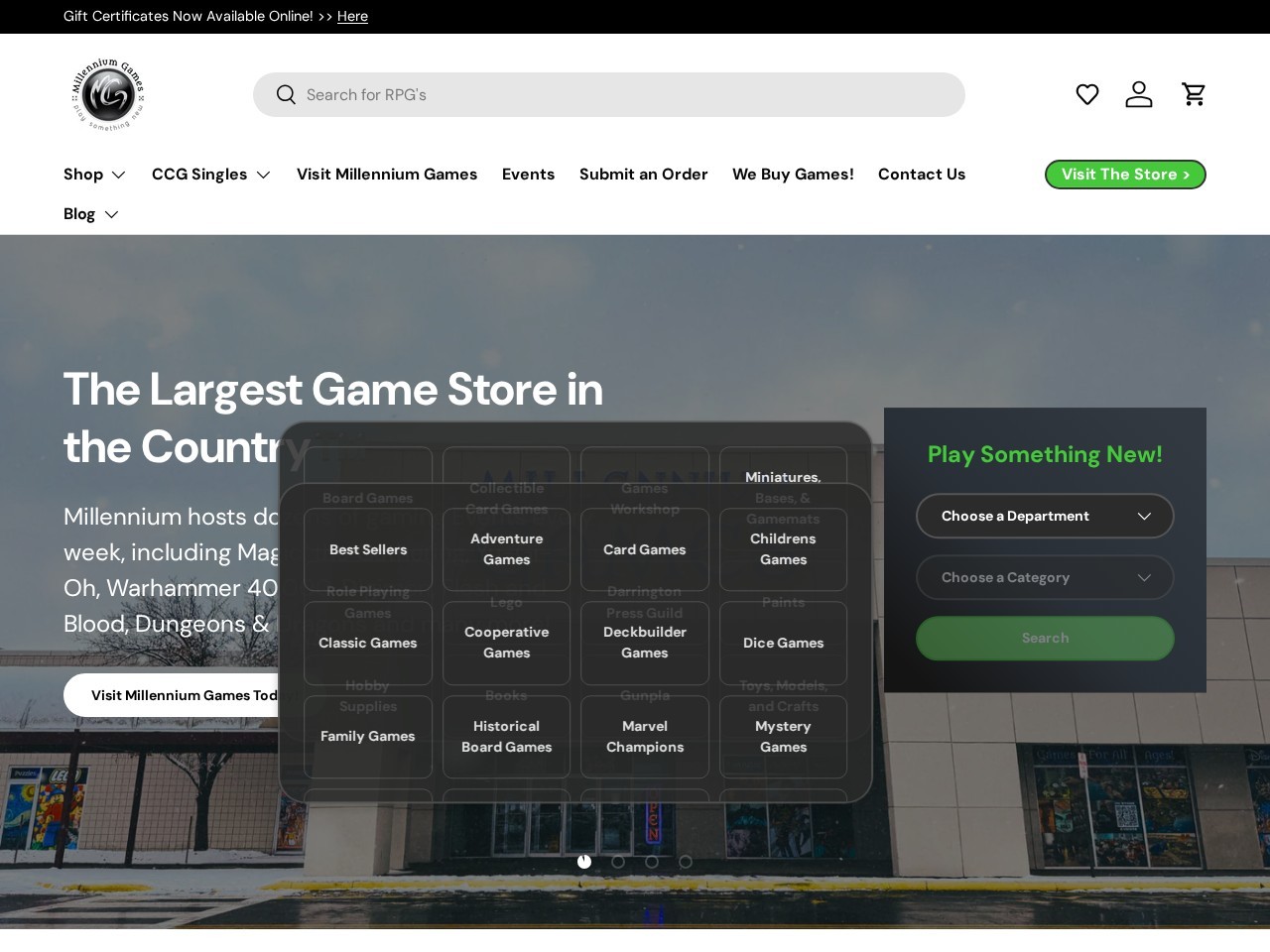 Millennium Games โ Website Preview