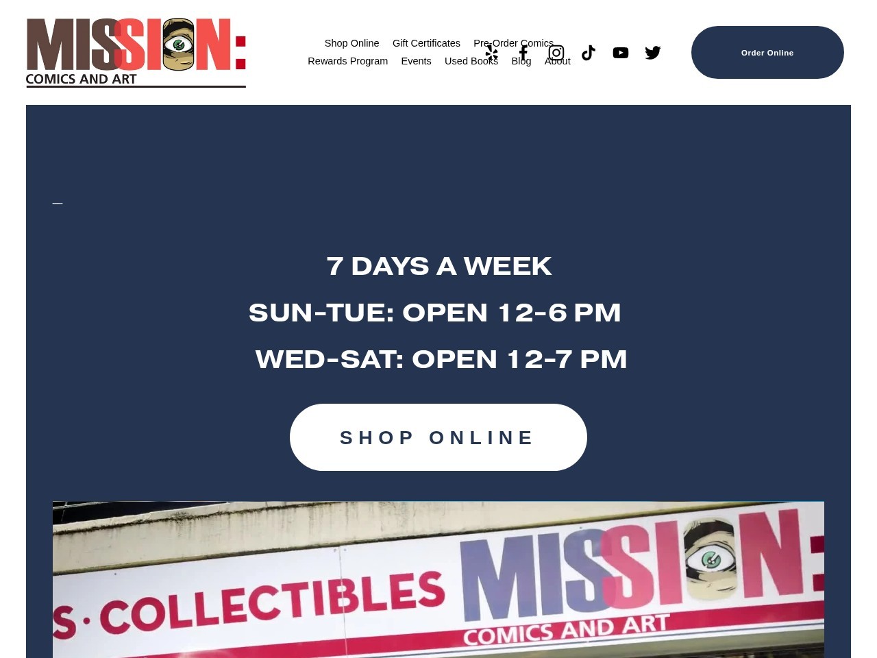 Mission: Comics & Art — Website Preview