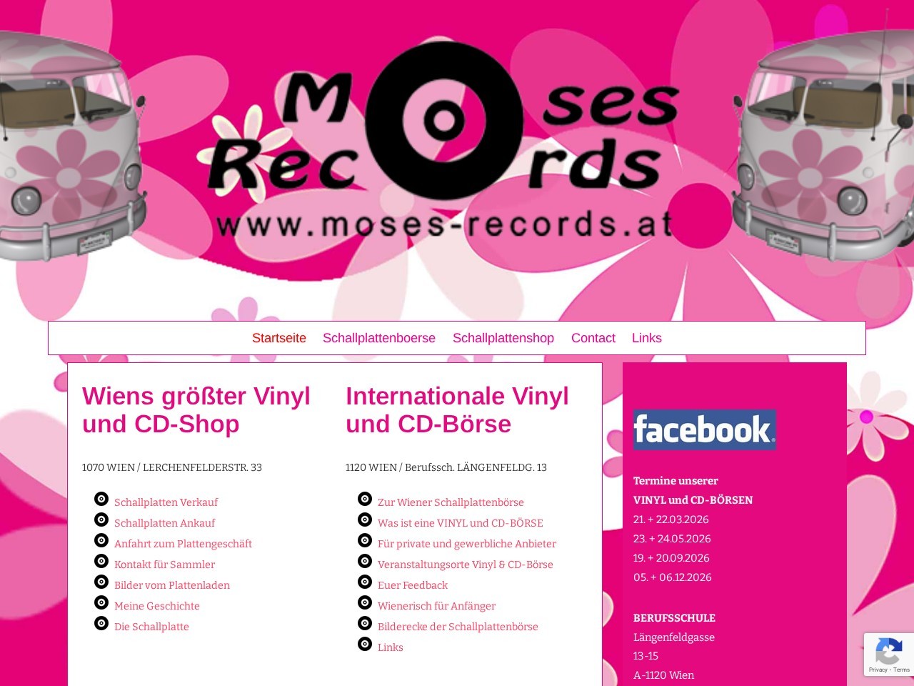 Moses-Records Vinyl-CD-Shop — Website Preview
