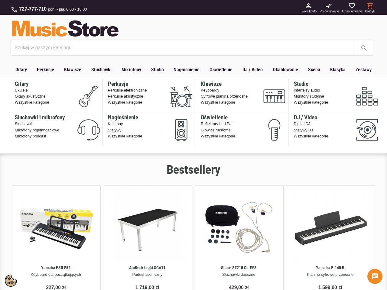 Music Store Poznań — Website Preview