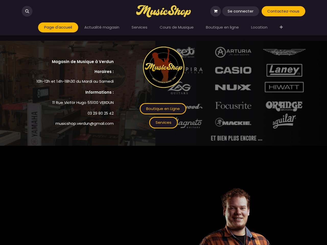 MusicShop — Website Preview