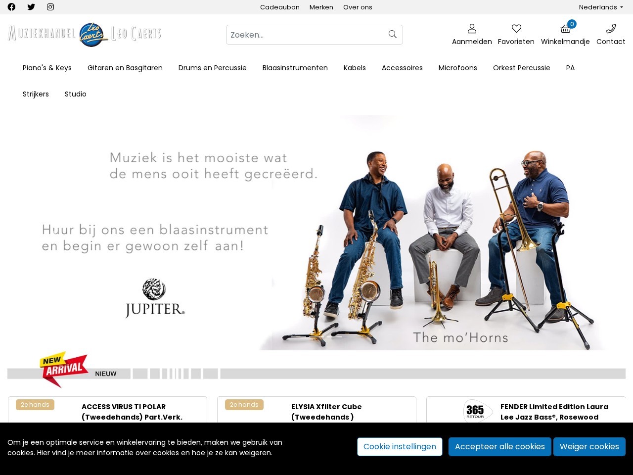 Muziekhandel Leo Caerts — Website Preview