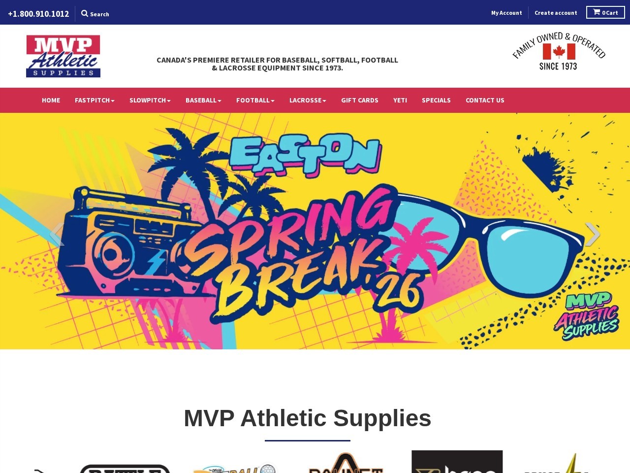 MVP Athletic Supplies Ltd. — Website Preview