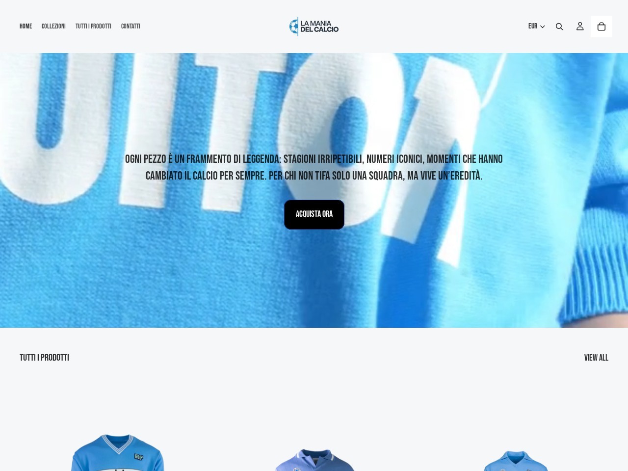 Napoli Store official Shop Maradona NR shop outlet football — Website Preview