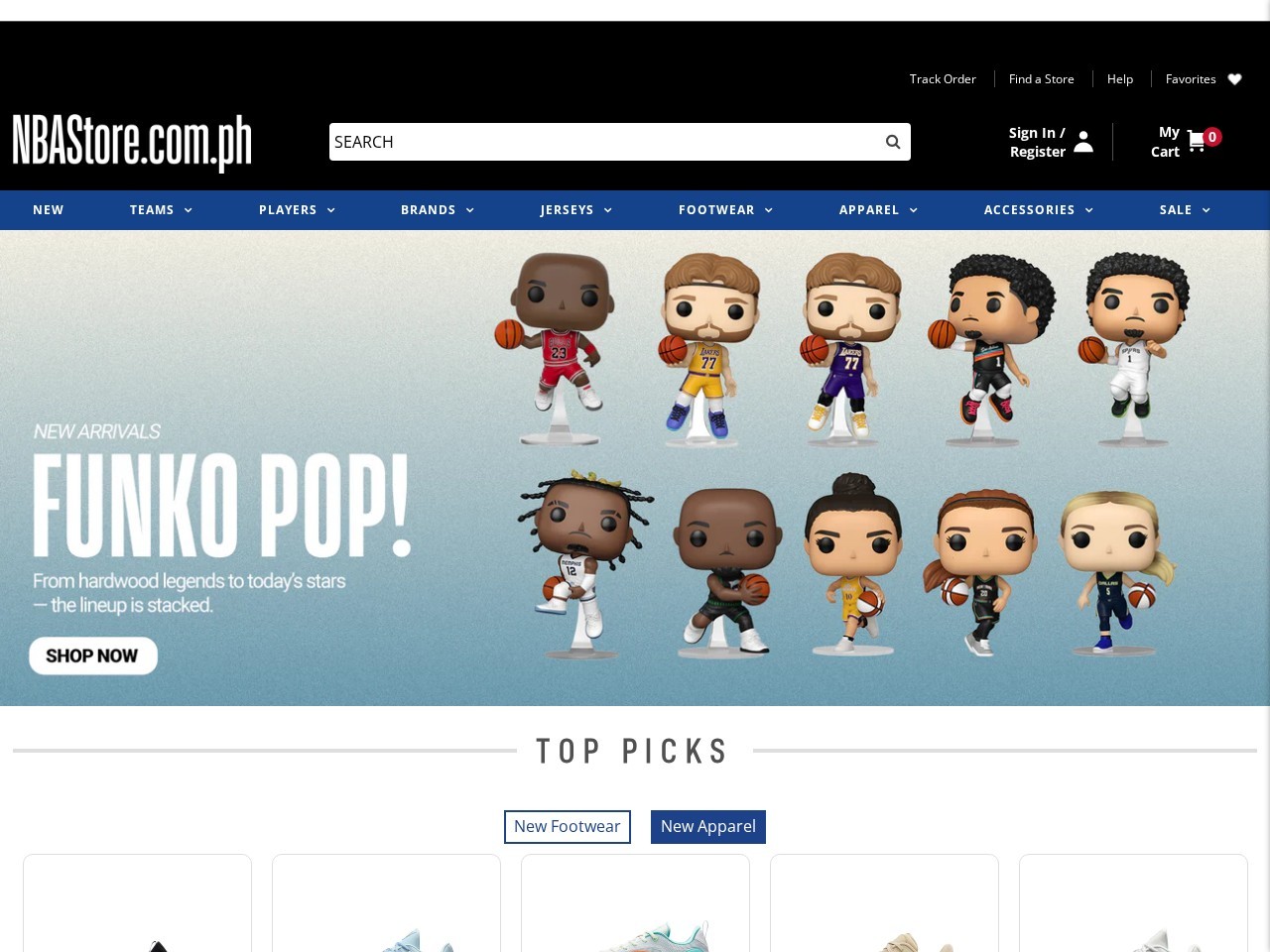 NBA Store Mall of Asia — Website Preview