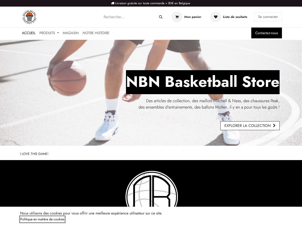 NBN Basketball Store — Website Preview