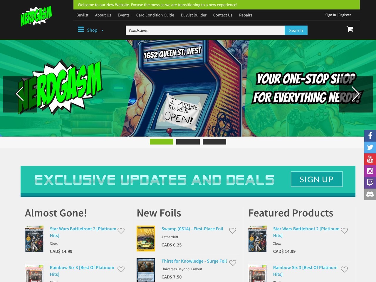 Nerdgasm — Website Preview