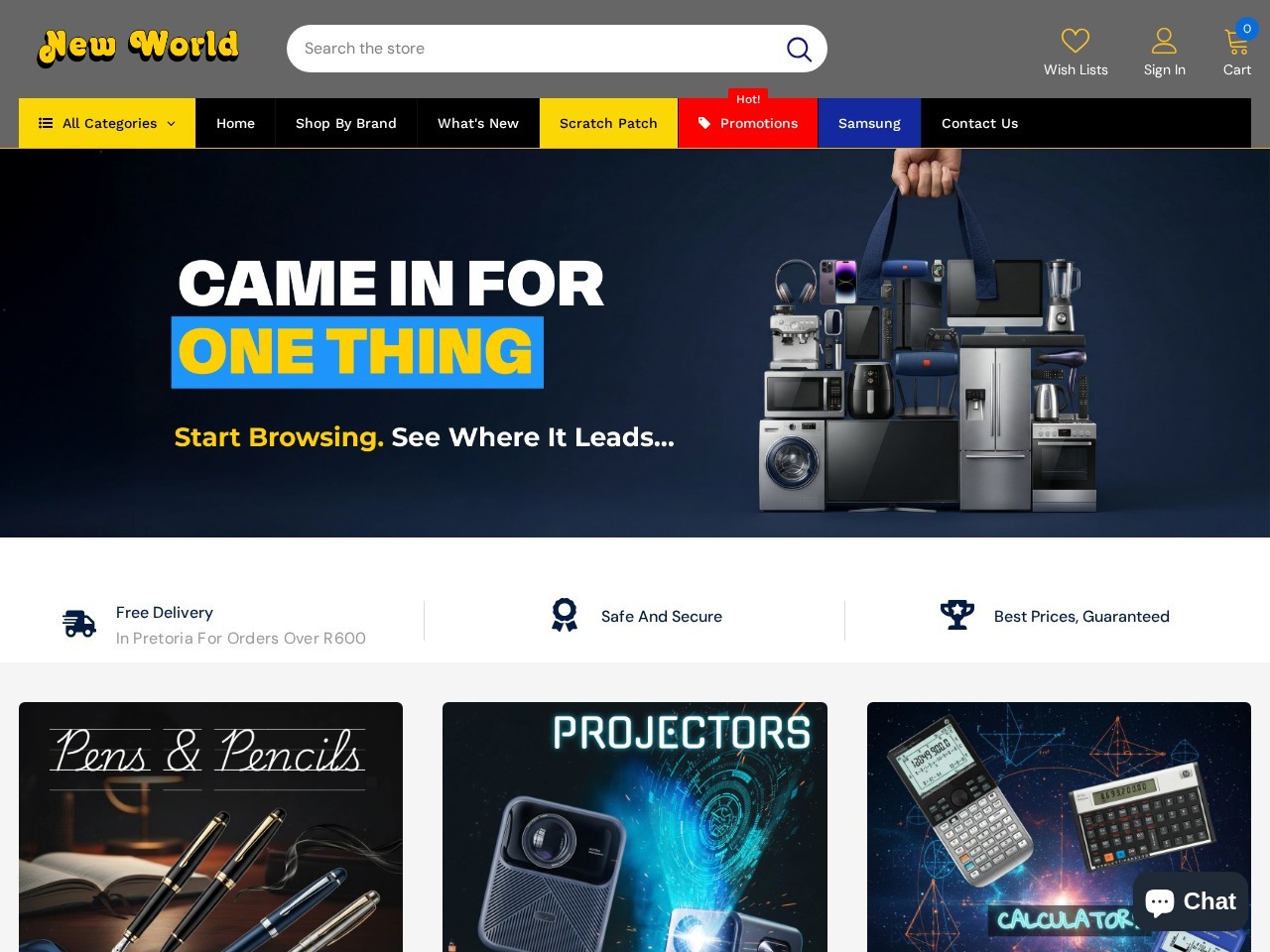 New World Discount Stores — Website Preview