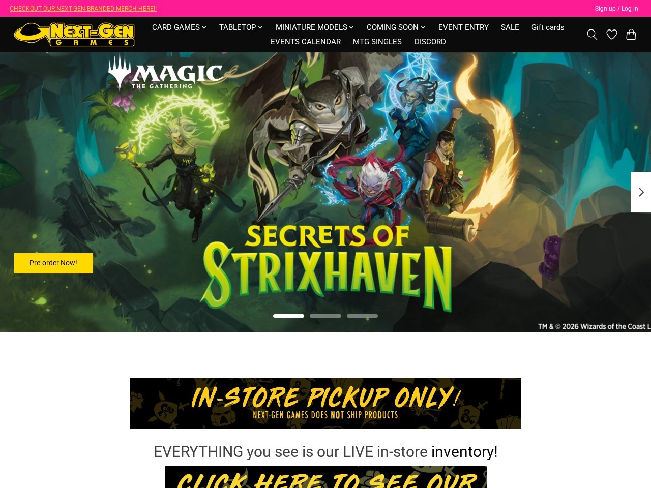 Next-Gen Games — Website Preview