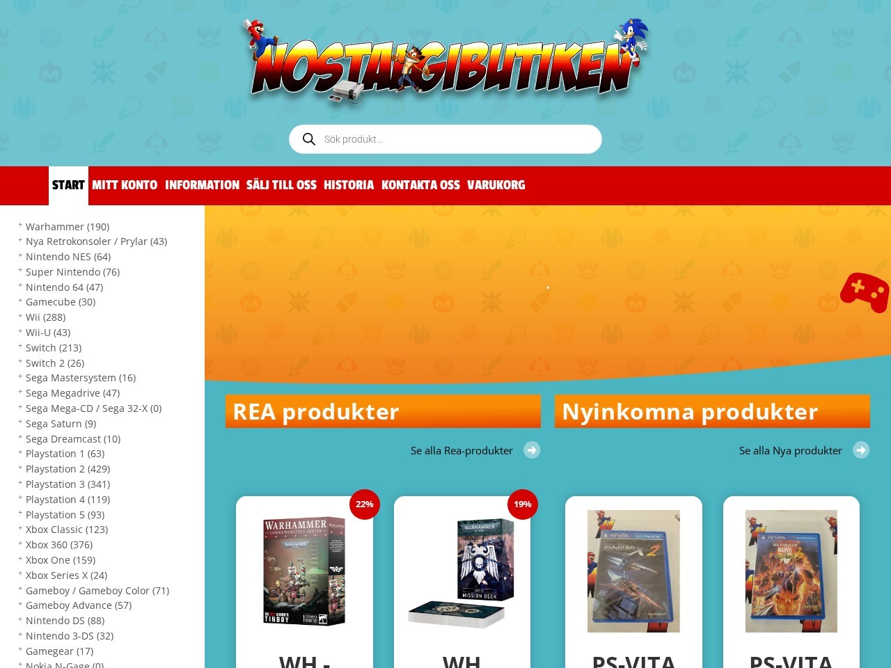 Nostalgibutiken — Website Preview