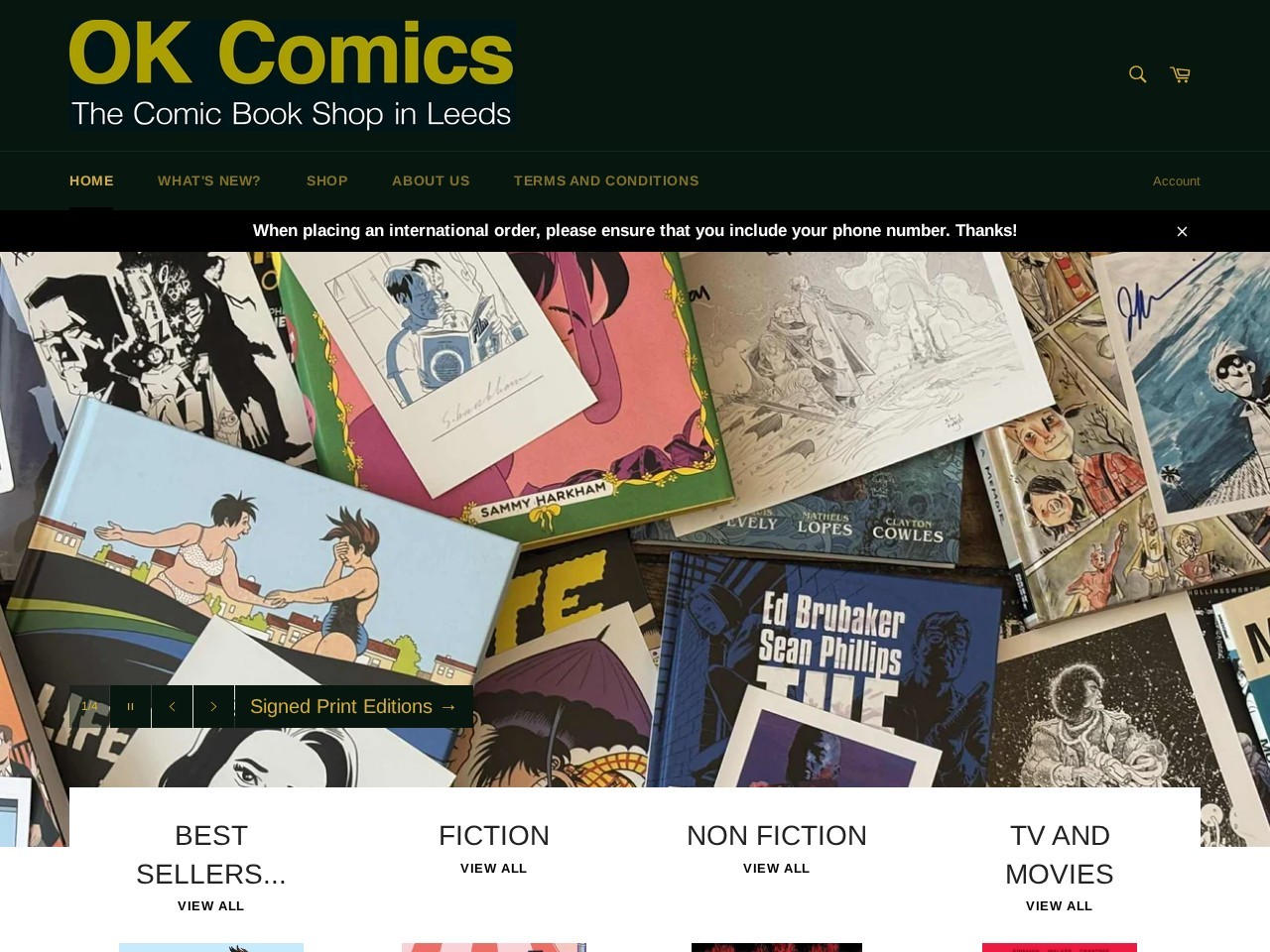 OK Comics — Website Preview