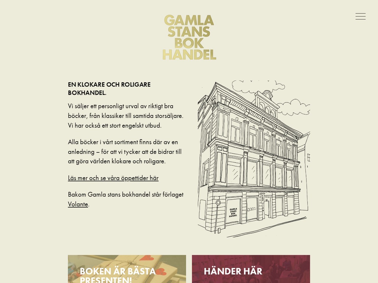 Old Town bookstore — Website Preview