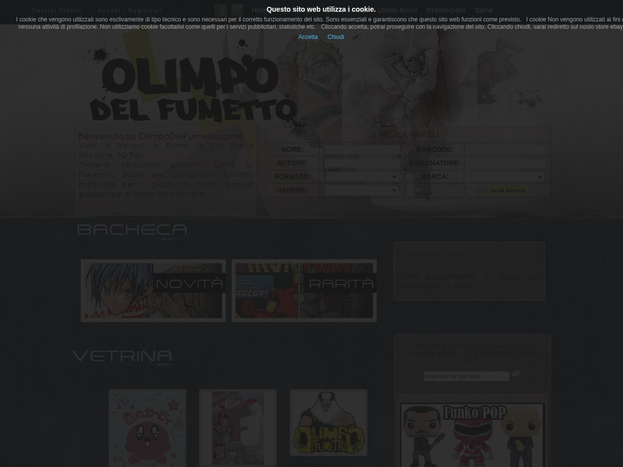 Olimpo del Fumetto Tuscolano — Website Preview