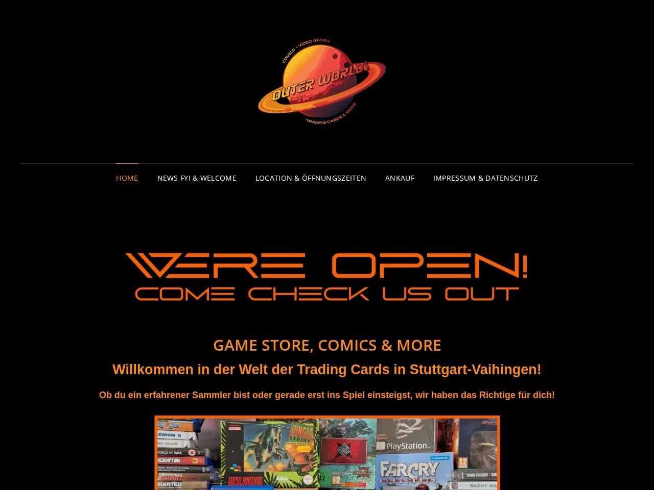 Outer World 0711 | Tradingcards & Games & Comics Stuttgart — Website Preview