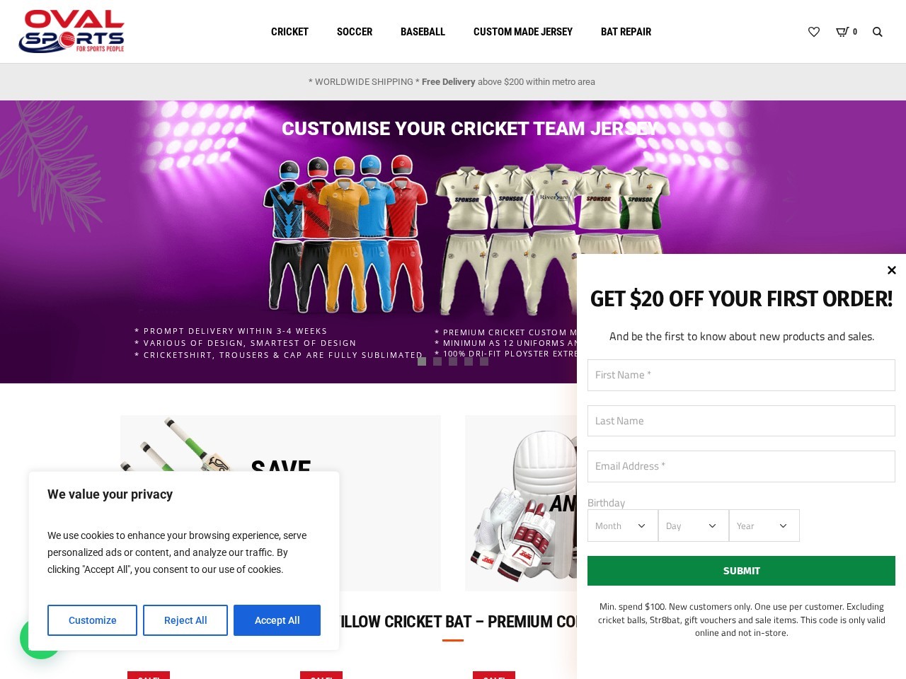 Oval Sports — Website Preview