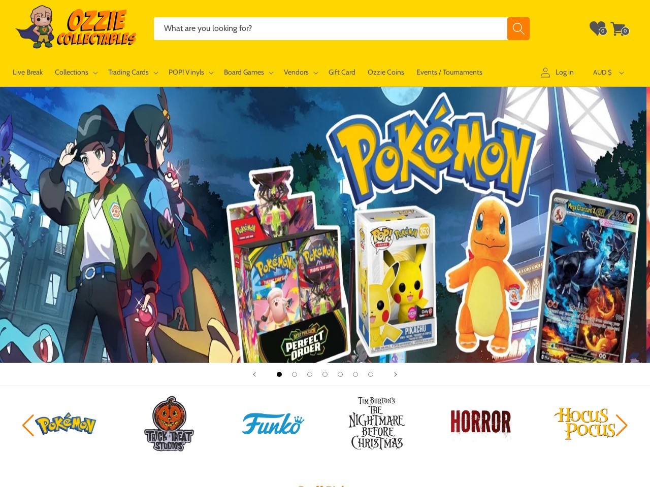 Ozzie Collectables — Website Preview