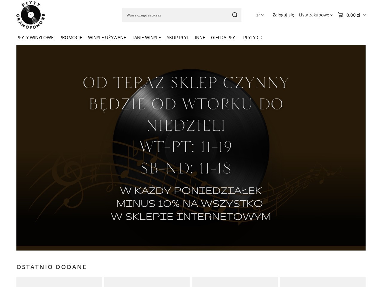 Płyty Gramofonowe - Warsaw Vinyl Store — Website Preview