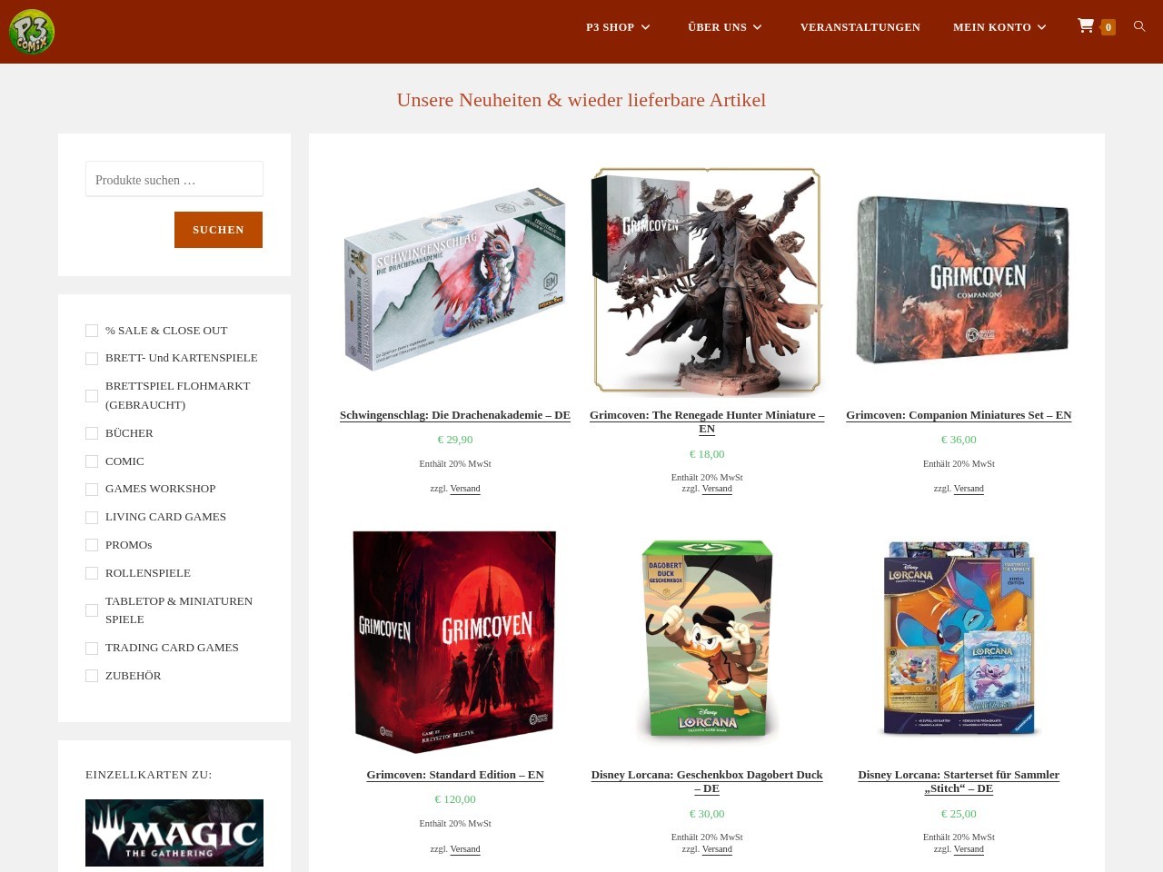 P3 Comix — Website Preview