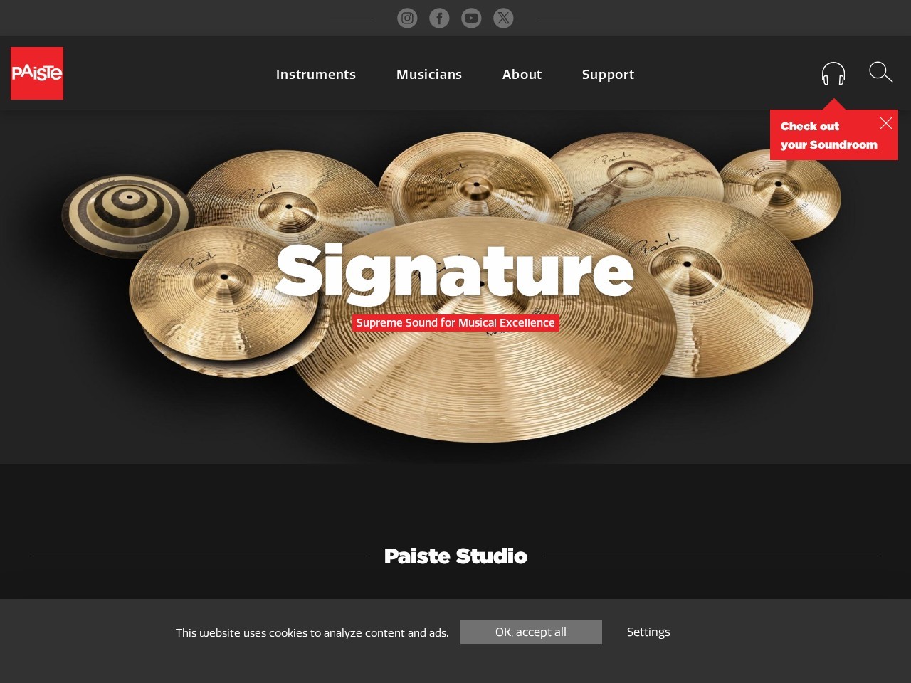 Paiste AG — Website Preview