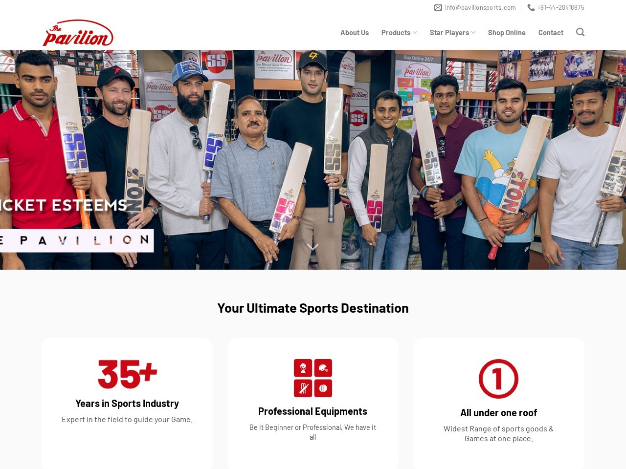 Pavilion Sports — Website Preview