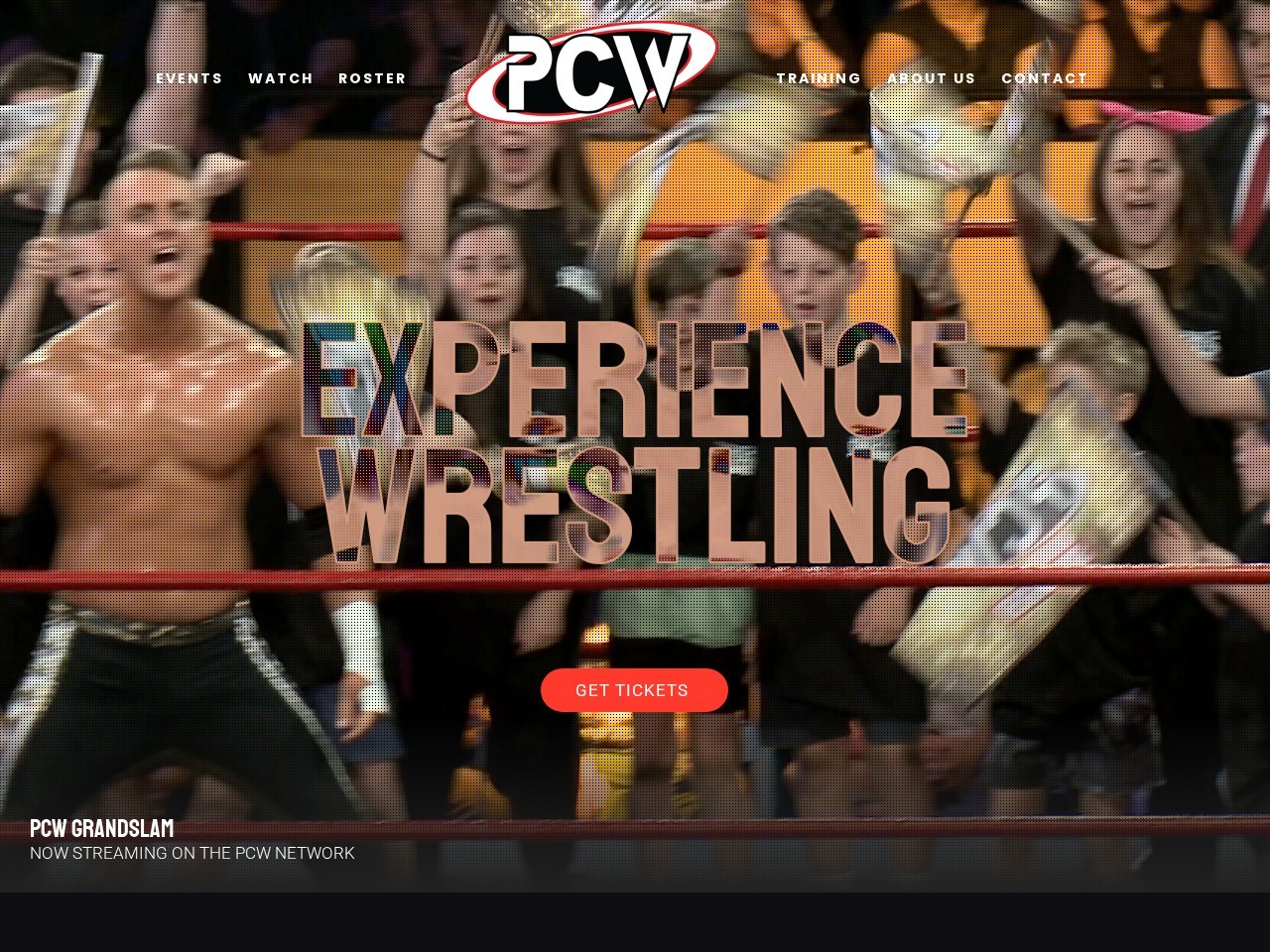 PCW Professional Championship Wrestling — Website Preview