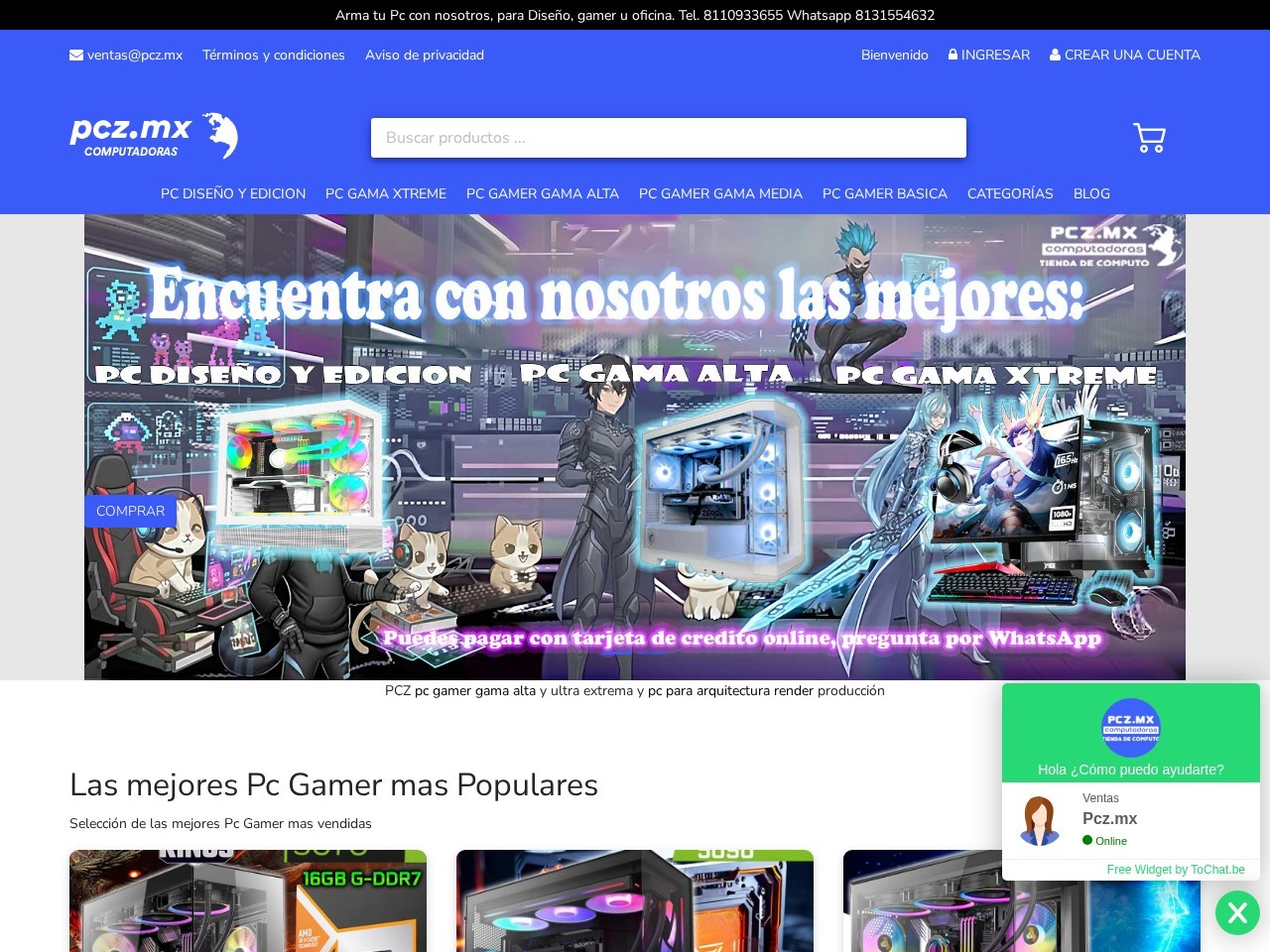 PCZ Equipo de computo — Website Preview