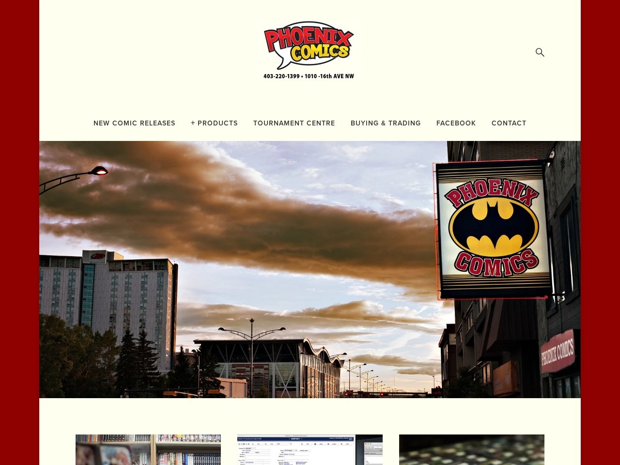 Phoenix Comics NW — Website Preview