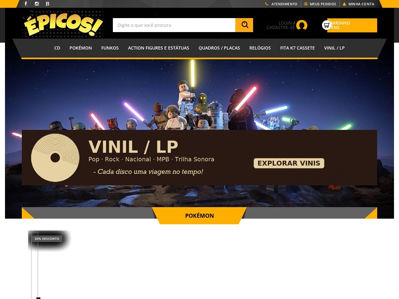 Épicos Colecionáveis | Barra Shopping — Website Preview