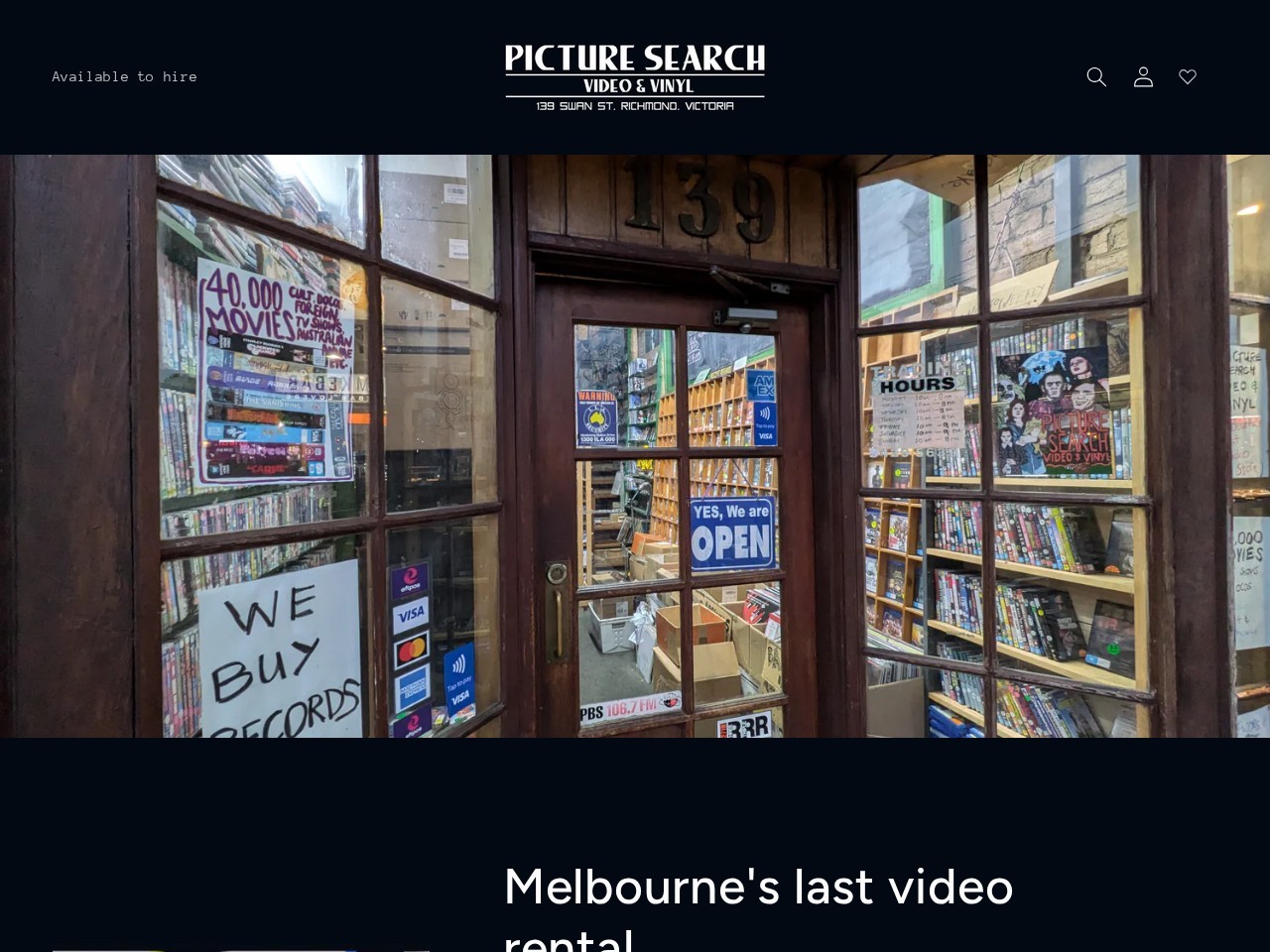 Picture Search Video & Vinyl — Website Preview