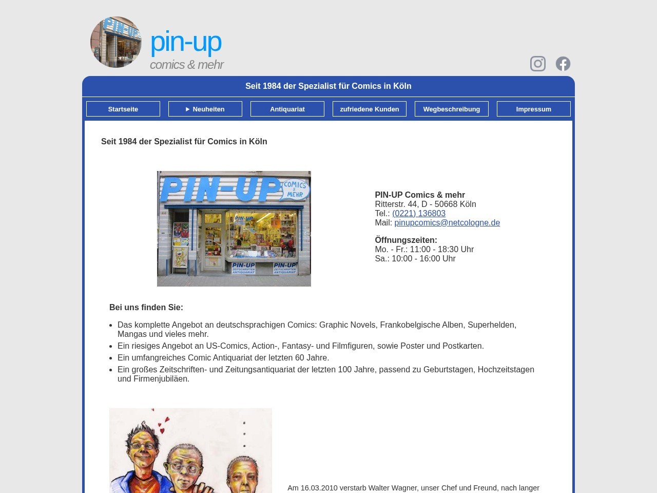 PIN-UP Comics & more โ Website Preview