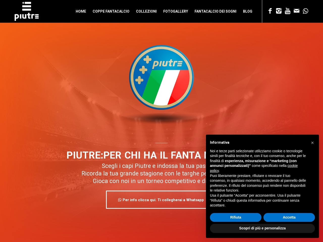 Piutre - Brand Fantacalcio +3 โ Website Preview