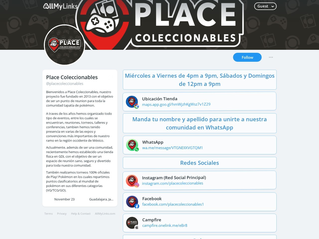 Place Coleccionables — Website Preview