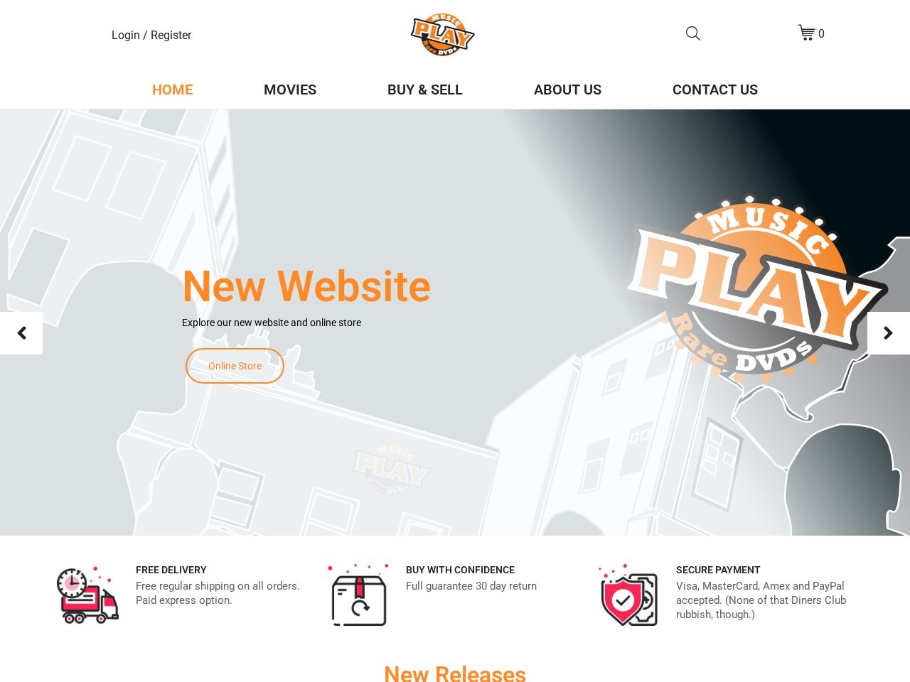 PLAY Music & DVDs โ Website Preview