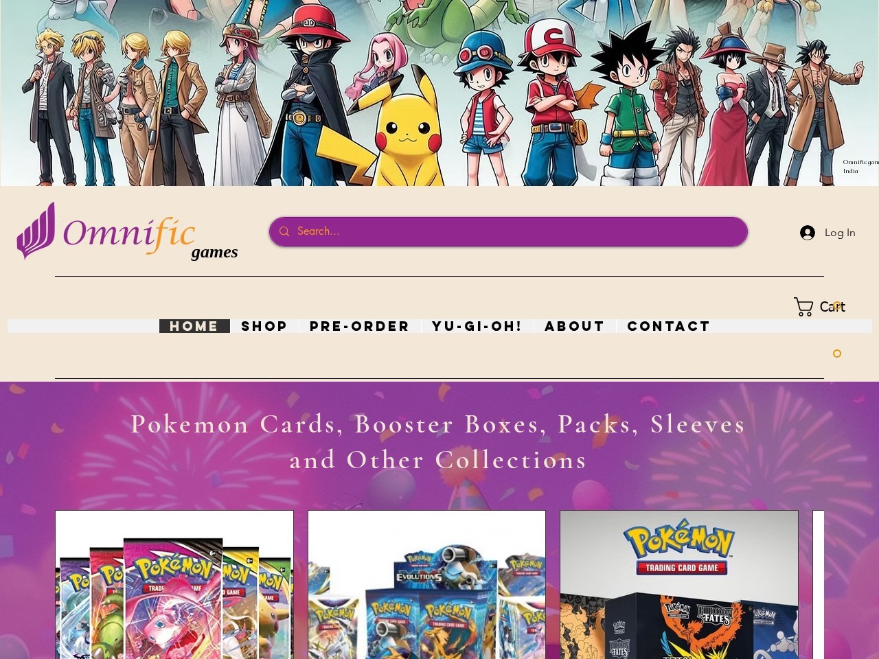 Pokemon Cards India - Omnific Games — Website Preview