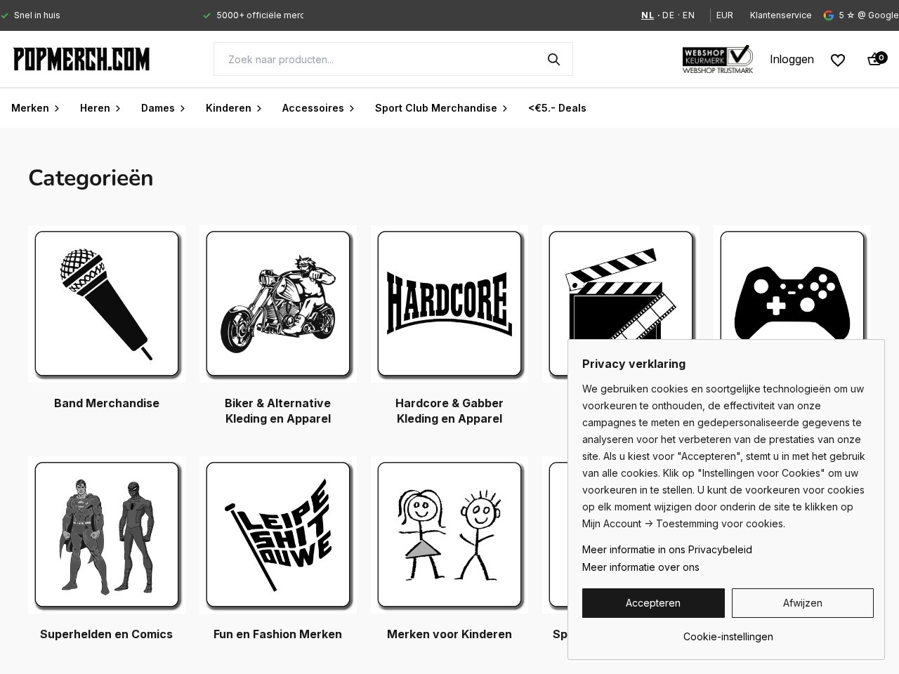 Popmerch.com — Website Preview