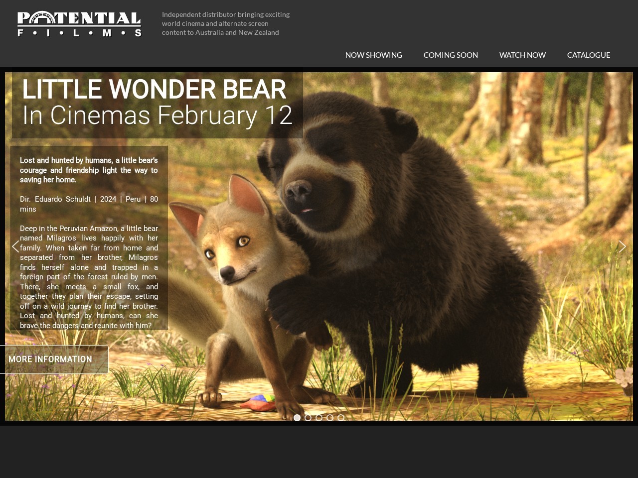 Potential Films — Website Preview