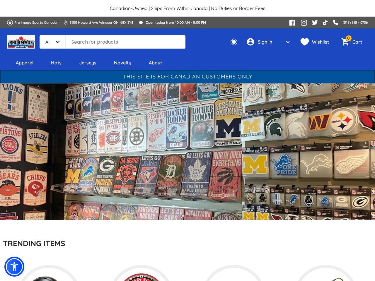 Pro Image Sports — Website Preview