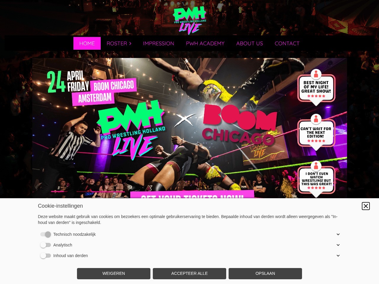 Pro Wrestling Holland - PWH ® — Website Preview
